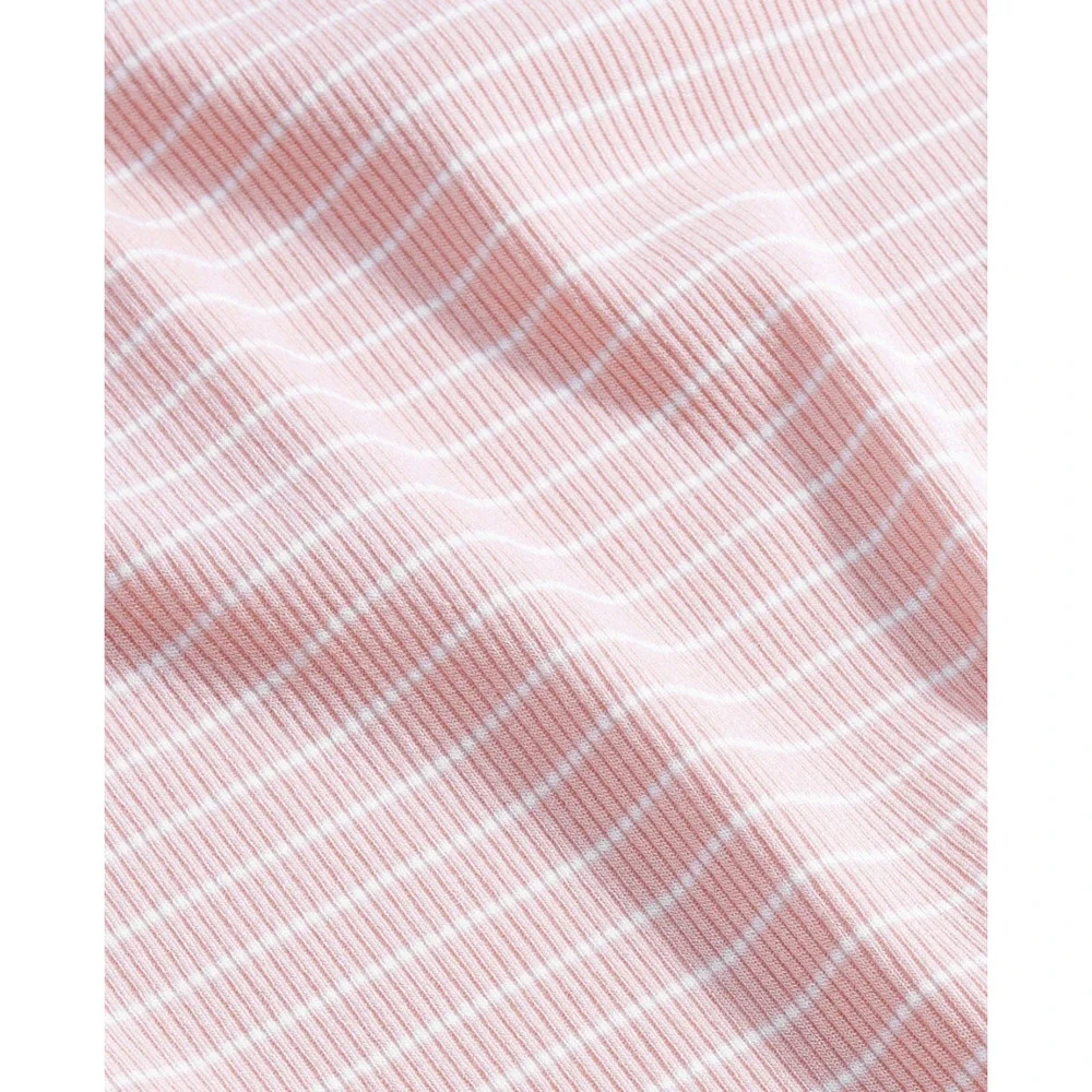 State of Day Women Ribbed Tank Nightgown Stripe Satin Pink Size L
